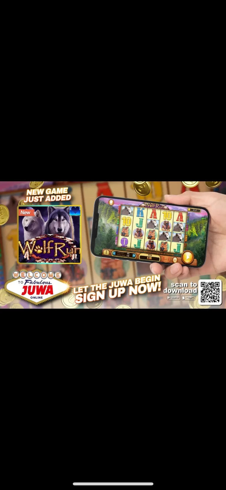 Juwa casino signup screen displayed on mobile phone