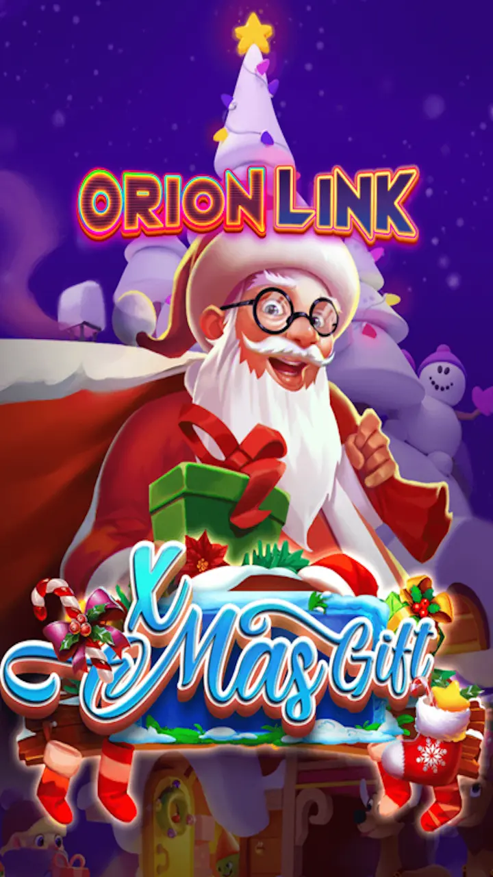 Orion Link Christmas slot game with Santa Claus character
